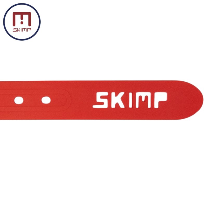 画像1: SKIMP シリコンラバーベルト ※帯のみ 単品販売 長さ約135cm 幅約3.4cm【赤 レッド】 (1)