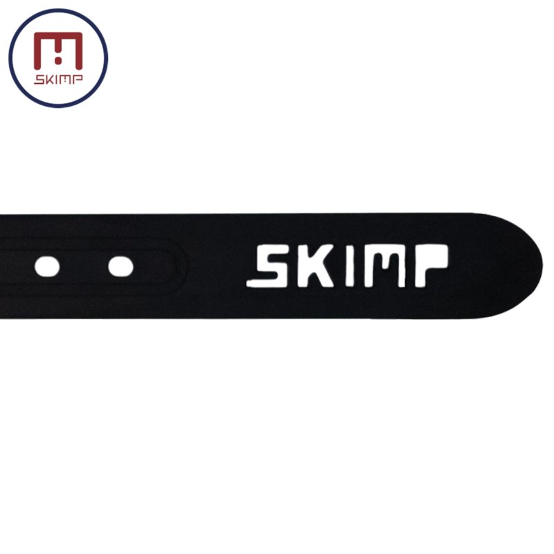 画像1: SKIMP シリコンラバーベルト ※帯のみ 単品販売 長さ約135cm 幅約3.4cm【黒 ブラック】 (1)