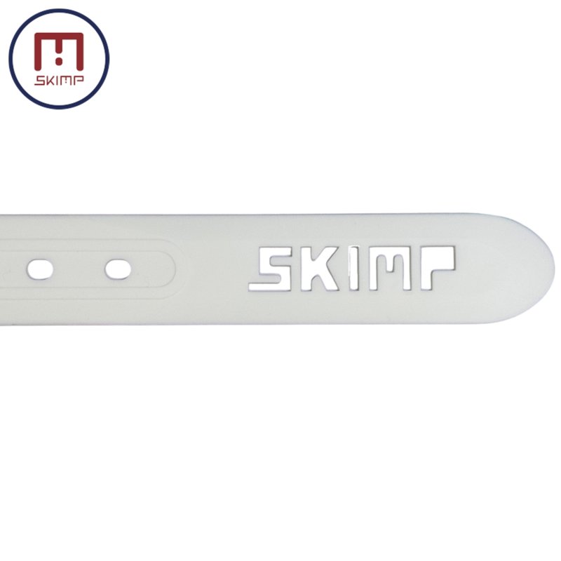 画像1: SKIMP シリコンラバーベルト ※帯のみ 単品販売 長さ約135cm 幅約3.4cm【白 ホワイト】 (1)