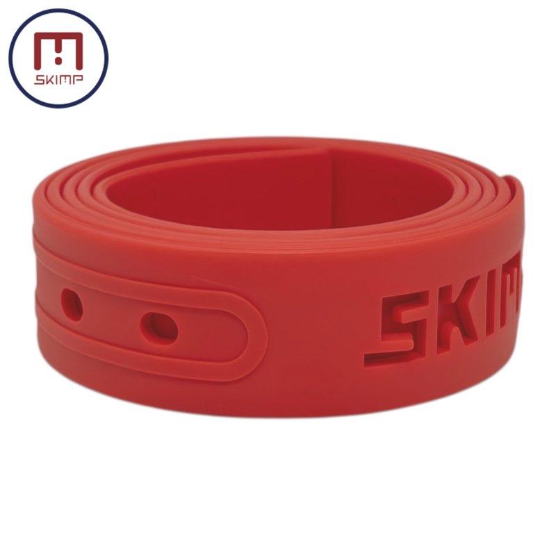 画像2: SKIMP シリコンラバーベルト ※帯のみ 単品販売 長さ約135cm 幅約3.4cm メール便可【赤 レッド】 (2)