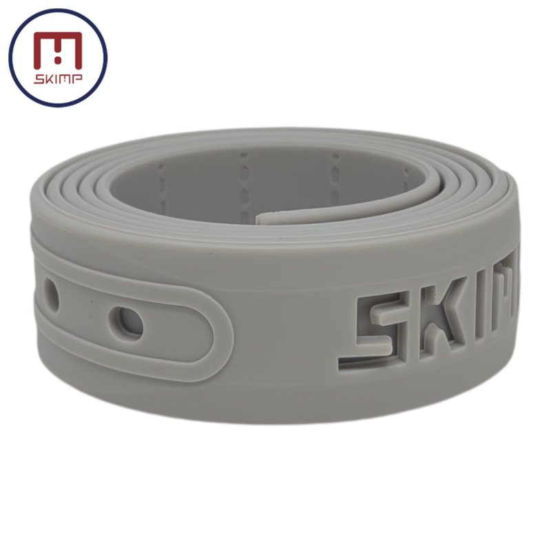 画像2: SKIMP シリコンラバーベルト ※帯のみ 単品販売 長さ約135cm 幅約3.4cm メール便可【灰色 ライトグレー】 (2)