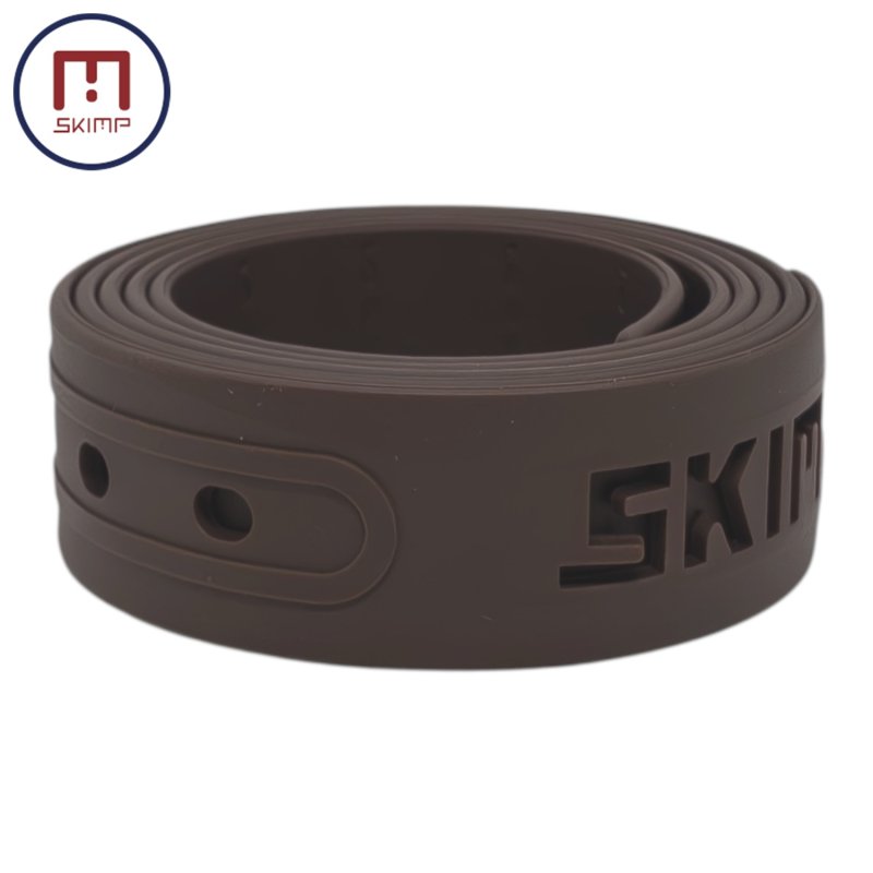 画像2: SKIMP シリコンラバーベルト ※帯のみ 単品販売 長さ約135cm 幅約3.4cm メール便可【茶 ブラウン】 (2)