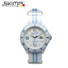 SKIMPNATOベルト腕時計ホワイト-ブルー1