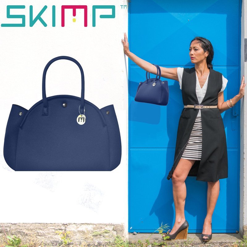 ウェットスーツ素材バッグ SKIMP ダークブルー (紺 青)