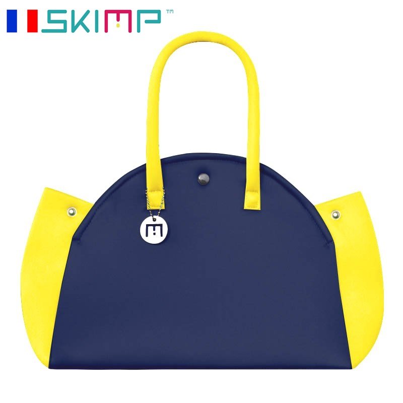 レディースハンドバッグ SKIMP ダークブルー＆イエロー (紺青&黄)