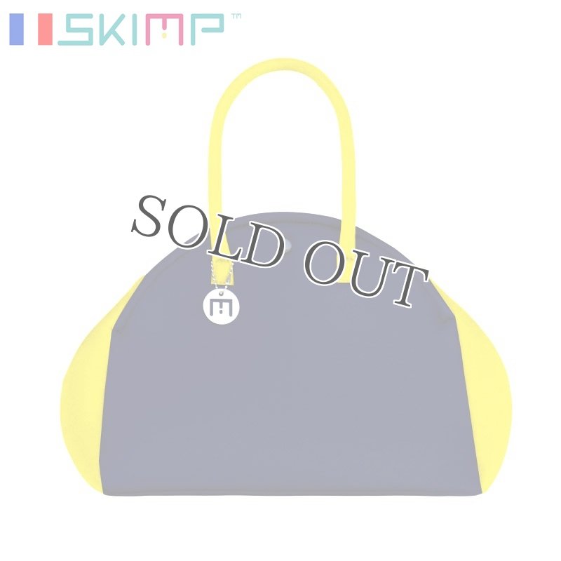 SKIMP ハンドバッグ 裏 ダークブルー＆イエロー (紺青&黄)