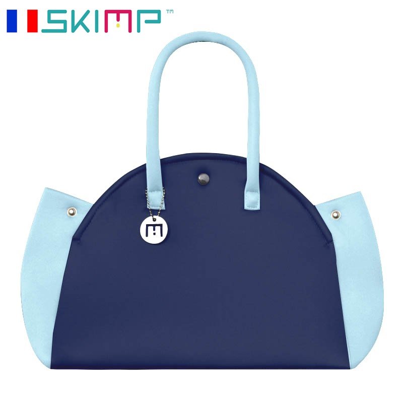 レディースハンドバッグ SKIMP ダークブルー＆ライトブルー (紺青&水色)