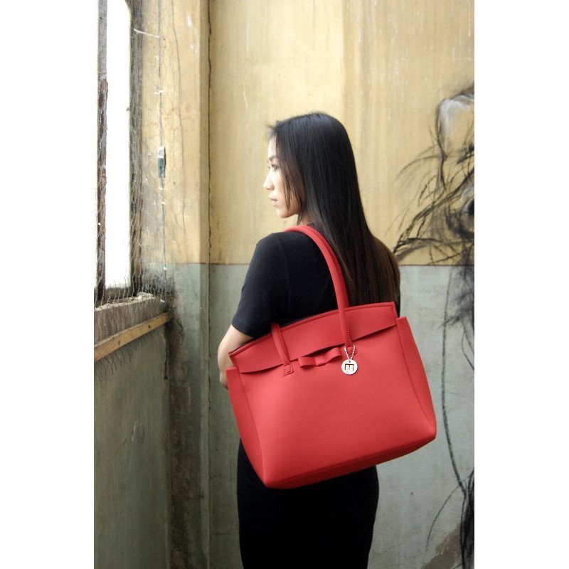 SKIMPウェットスーツ素材トートバッグオレンジ1