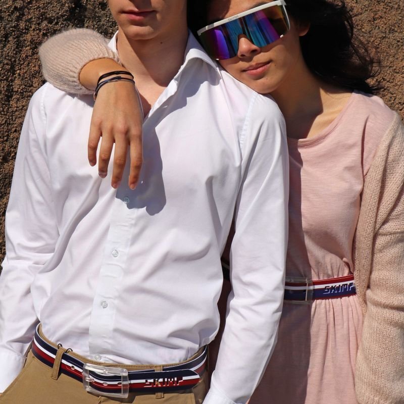 SKIMP金属アレルギーベルトコーデストライプ4