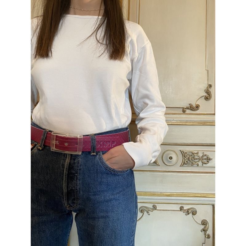 SKIMPゴルフベルトコーデステッチオールドピンク