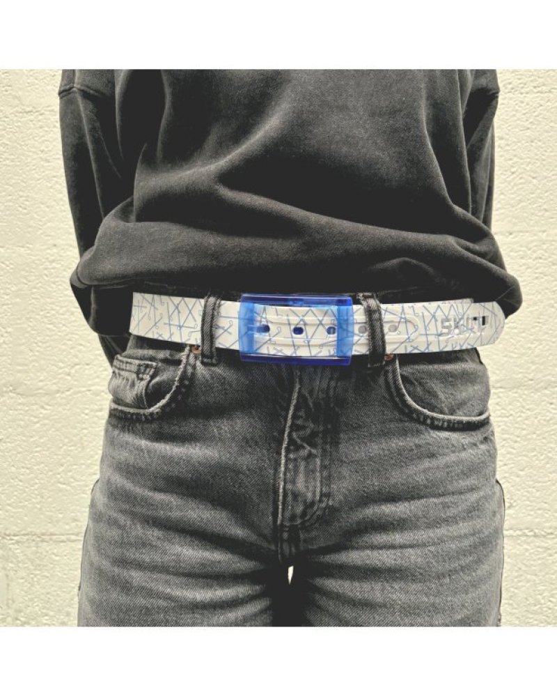 画像6: SKIMP プリントベルト メンズ レディース 長さ約140cm 幅約3.4cm【スイングブルー】 (6)
