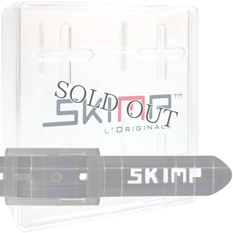 画像1: SKIMP プリントベルト メンズ レディース 長さ約140cm 幅約3.4cm【ブルー・スコティッシュ】 (1)