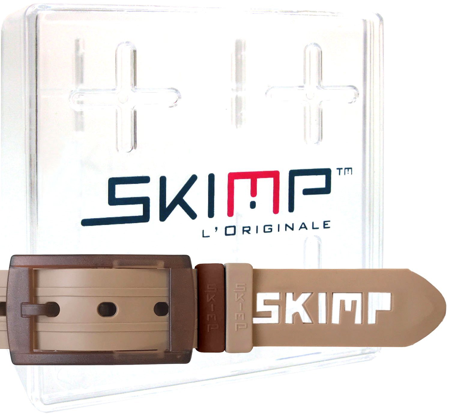 SKIMP シリコンラバーベルト メンズ レディース 長さ約135cm 幅約3.4cm【茶色 ベージュ】