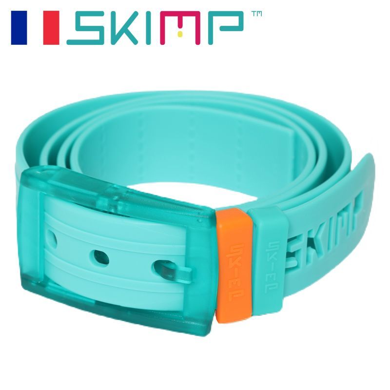 SKIMP シリコンラバーベルト メンズ レディース 長さ約135cm 幅約3.4cm【青緑 ターコイズ】